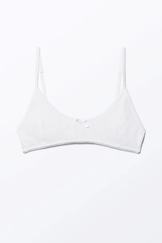Soft Scoop Neck Bra – White Soft Scoop Neck Bra – White