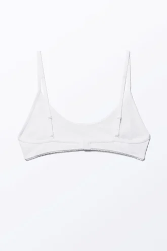 Soft Scoop Neck Bra – White