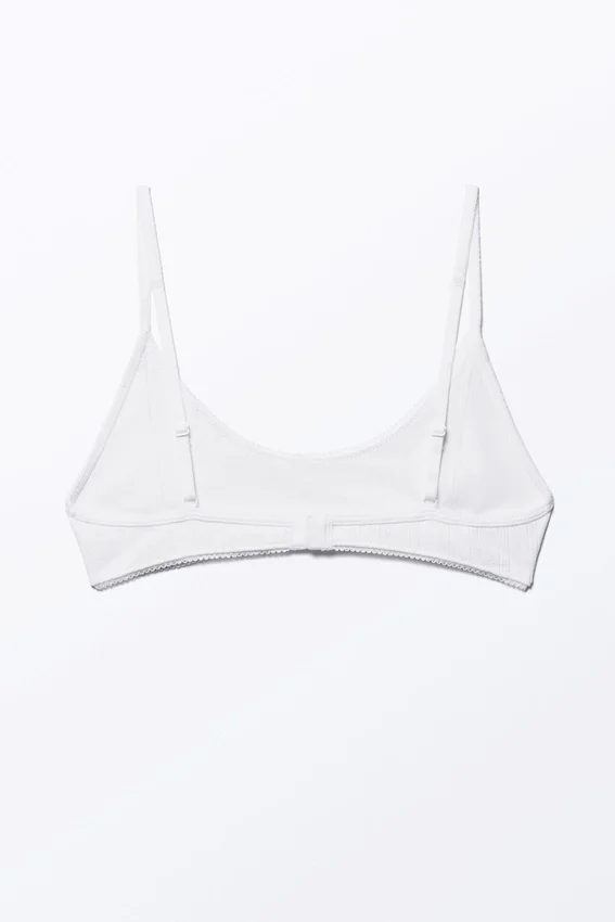 Soft Scoop Neck Bra – White Soft Scoop Neck Bra – White