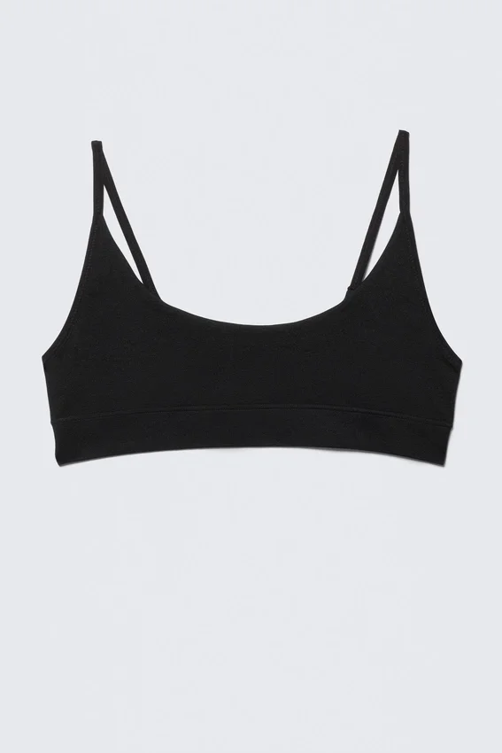 Soft Seamless Scooped Bra – Black Soft Seamless Scooped Bra – Black
