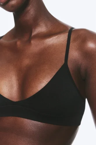 Soft Seamless Triangle Bra – Black