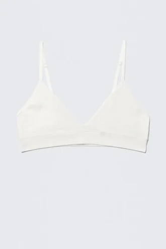 Soft Seamless Triangle Bra – White