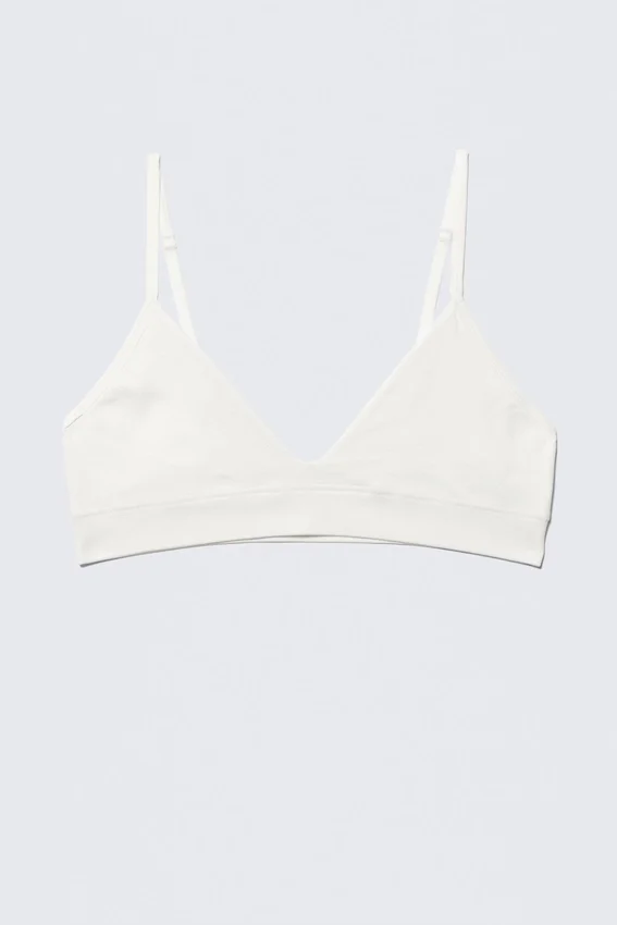 Soft Seamless Triangle Bra – White Soft Seamless Triangle Bra – White