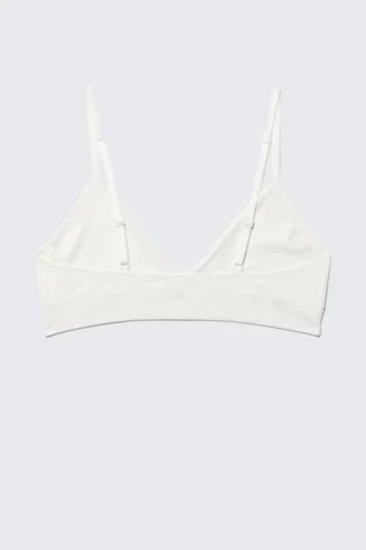 Soft Seamless Triangle Bra – White
