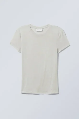 Soft Sheer Fitted T-Shirt – Dusty Mole