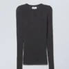 Soft Sheer Long Sleeve Top – Dark Grey Soft Sheer Long Sleeve Top – Dark Grey