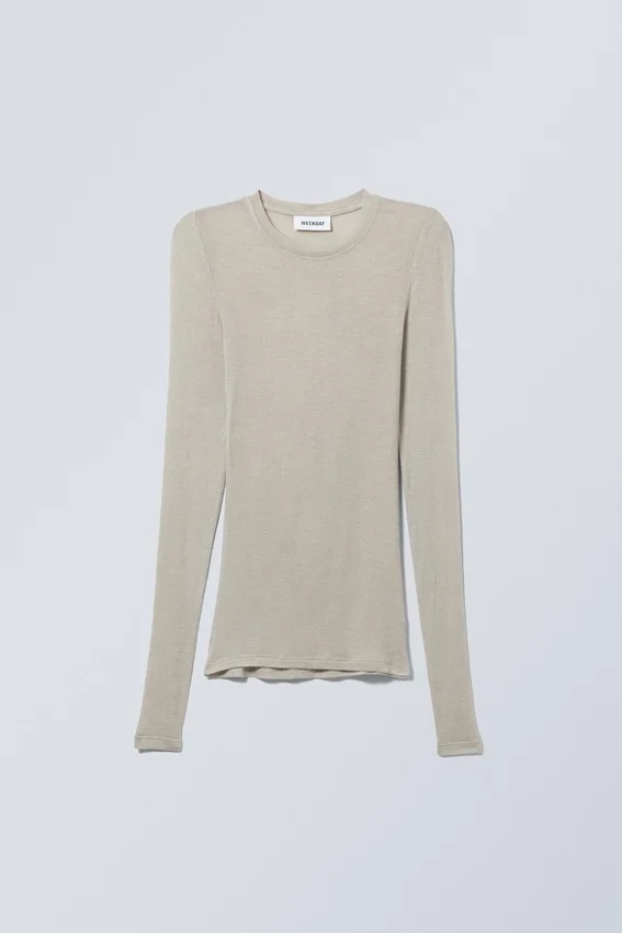 Soft Sheer Long Sleeve Top – Light Mole Soft Sheer Long Sleeve Top – Light Mole