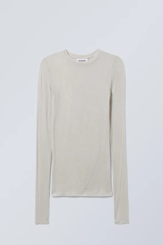 Soft Sheer Long Sleeve Top – Light Mole Soft Sheer Long Sleeve Top – Light Mole