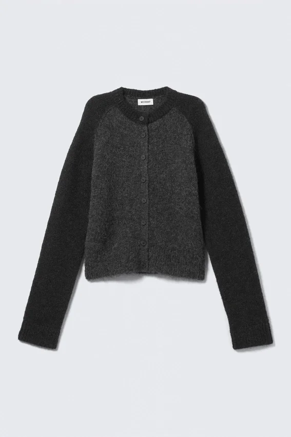 Soft Slim Fit Wool Blend Cardigan – Dark Grey Melange Soft Slim Fit Wool Blend Cardigan – Dark Grey Melange