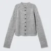 Soft Slim Fit Wool Blend Cardigan – Grey Melange Soft Slim Fit Wool Blend Cardigan – Grey Melange