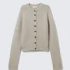 Soft Slim Fit Wool Blend Cardigan – Light Mole Soft Slim Fit Wool Blend Cardigan – Light Mole
