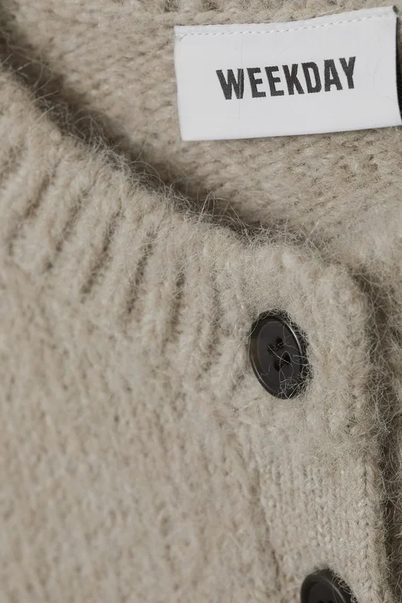 Soft Slim Fit Wool Blend Cardigan – Light Mole Soft Slim Fit Wool Blend Cardigan – Light Mole