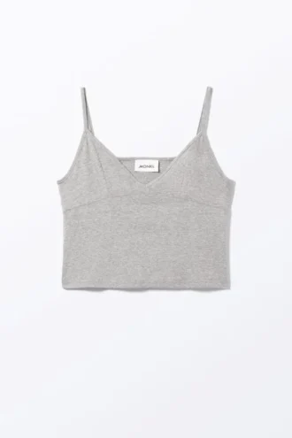 Soft Strap Top – Grey Melange