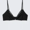 Soft Strap Triangle Bra – Black
