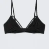 Soft Strap Triangle Bra – Black