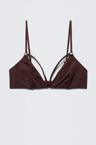 Soft Strap Triangle Bra – Burgundy