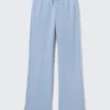 Soft Terry Pyjama Bottoms – Dusty Blue Soft Terry Pyjama Bottoms – Dusty Blue