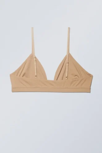 Soft Triangle Bralette – Beige