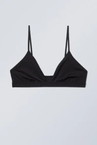 Soft Triangle Bralette – Black