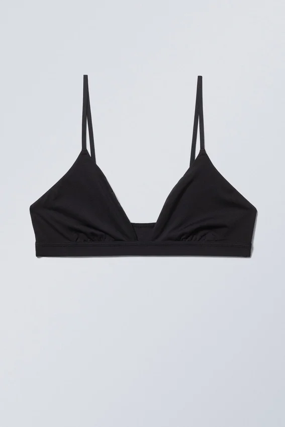 Soft Triangle Bralette – Black Soft Triangle Bralette – Black