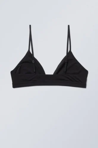 Soft Triangle Bralette – Black