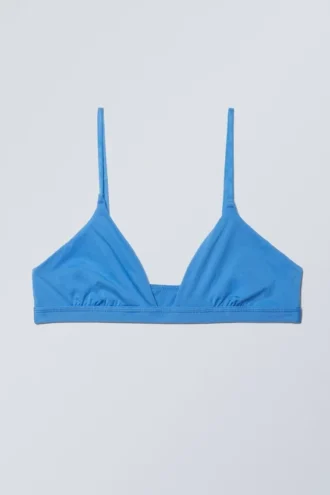 Soft Triangle Bralette – Blue