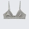 Soft Triangle Bralette – Checked Greige Soft Triangle Bralette – Checked Greige