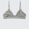 Soft Triangle Bralette – Checked Greige Soft Triangle Bralette – Checked Greige
