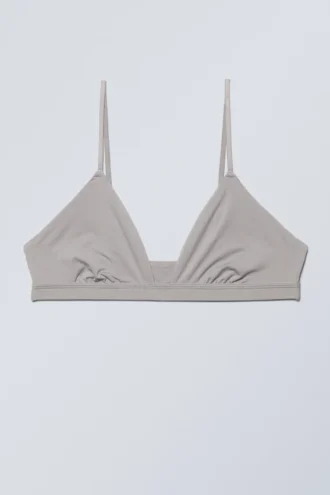 Soft Triangle Bralette – Light Grey
