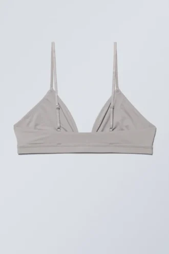 Soft Triangle Bralette – Light Grey