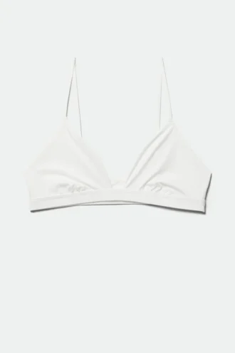 Soft Triangle Bralette – White