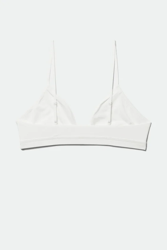 Soft Triangle Bralette – White Soft Triangle Bralette – White
