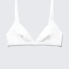 Soft Triangle Cotton Bra – White Soft Triangle Cotton Bra – White