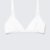 Soft Triangle Cotton Bra – White Soft Triangle Cotton Bra – White