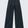 Solar Deconstructed Loose Wide Leg Jeans – Blue Rinse – Dark Blue Solar Deconstructed Loose Wide Leg Jeans – Blue Rinse – Dark Blue