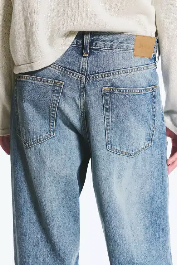 Solar Loose Wide Leg Unisex Jeans – Blue Horses – Medium Blue Solar Loose Wide Leg Unisex Jeans – Blue Horses – Medium Blue