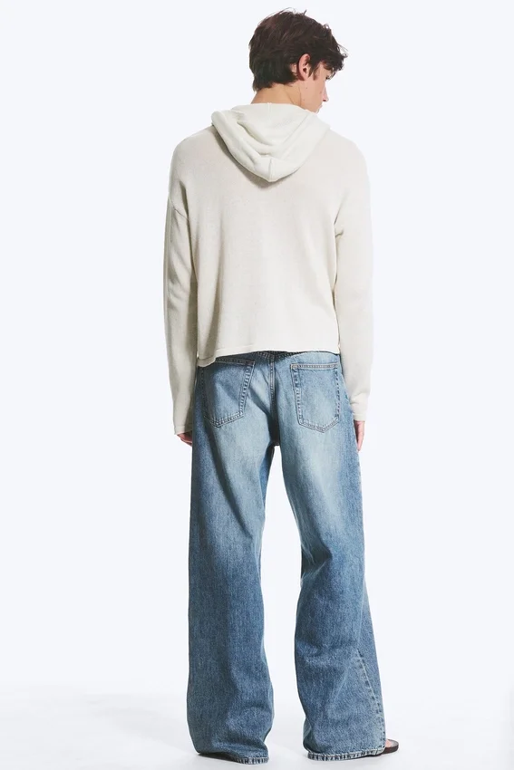 Solar Loose Wide Leg Unisex Jeans – Blue Horses – Medium Blue Solar Loose Wide Leg Unisex Jeans – Blue Horses – Medium Blue