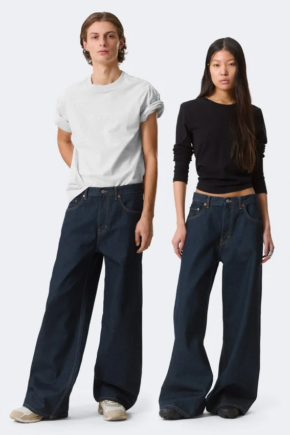 Solar Loose Wide Leg Unisex Jeans – Blue Rinse – Dark Blue Solar Loose Wide Leg Unisex Jeans – Blue Rinse – Dark Blue
