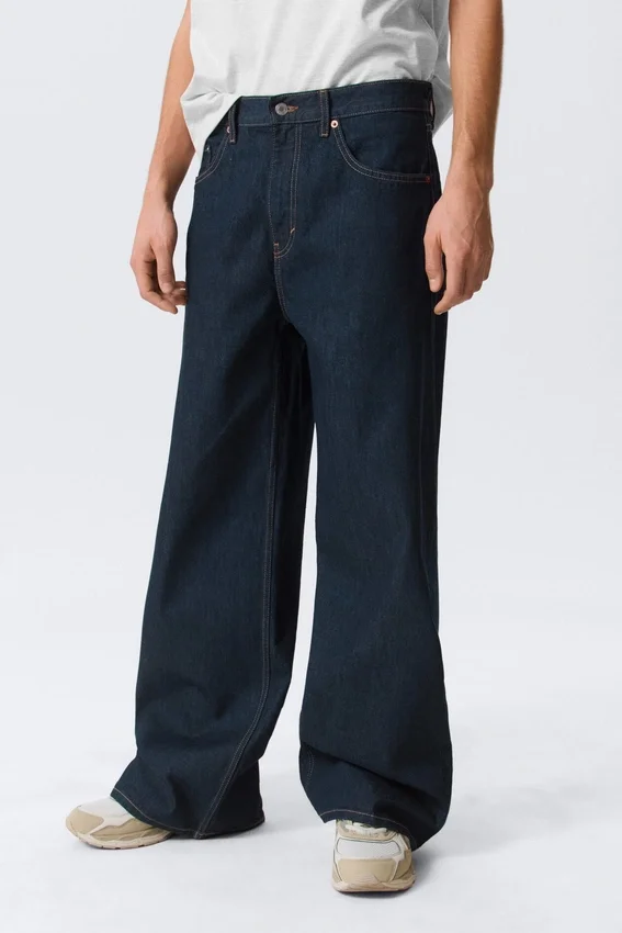 Solar Loose Wide Leg Unisex Jeans – Blue Rinse – Dark Blue Solar Loose Wide Leg Unisex Jeans – Blue Rinse – Dark Blue