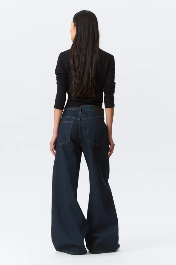 Solar Loose Wide Leg Unisex Jeans – Blue Rinse – Dark Blue Solar Loose Wide Leg Unisex Jeans – Blue Rinse – Dark Blue