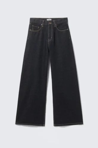 Solar Loose Wide Leg Unisex Jeans – Emerald Rinse – Dark Blue