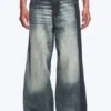 Solar Loose Wide Leg Unisex Jeans – Laser Board Blue – Medium Blue Solar Loose Wide Leg Unisex Jeans – Laser Board Blue – Medium Blue