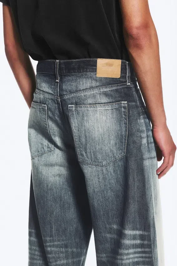 Solar Loose Wide Leg Unisex Jeans – Laser Board Blue – Medium Blue Solar Loose Wide Leg Unisex Jeans – Laser Board Blue – Medium Blue