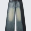 Solar Loose Wide Leg Unisex Jeans – Laser Board Blue – Medium Blue Solar Loose Wide Leg Unisex Jeans – Laser Board Blue – Medium Blue