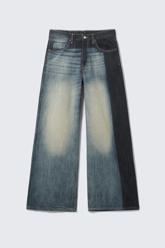 Solar Loose Wide Leg Unisex Jeans – Laser Board Blue – Medium Blue Solar Loose Wide Leg Unisex Jeans – Laser Board Blue – Medium Blue