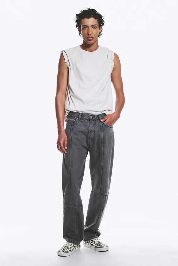 Space Cut Relaxed Straight Jeans – Volcano Blue – Medium Blue Space Cut Relaxed Straight Jeans – Volcano Blue – Medium Blue