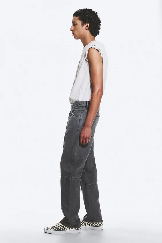 Space Cut Relaxed Straight Jeans – Volcano Blue – Medium Blue Space Cut Relaxed Straight Jeans – Volcano Blue – Medium Blue