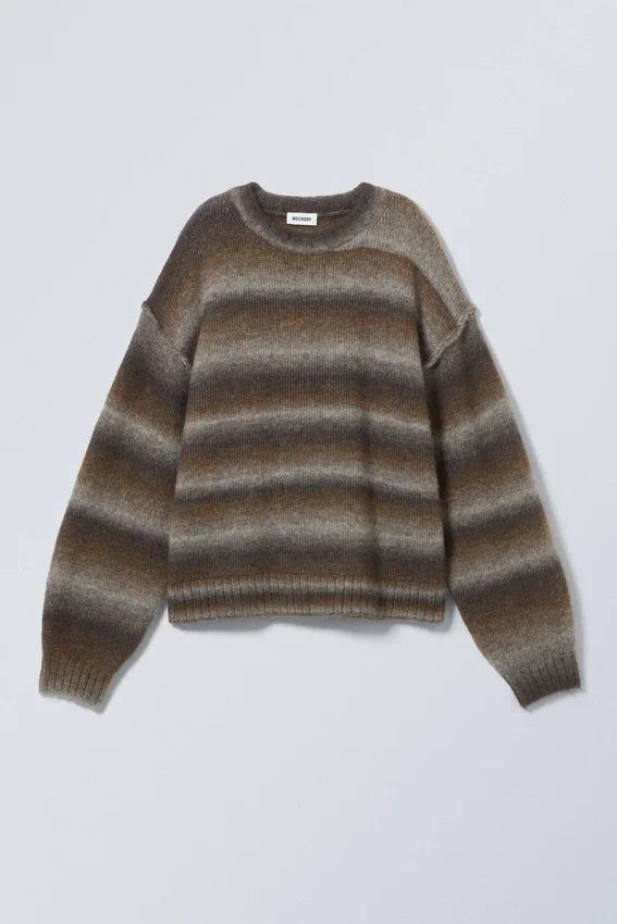 Space Dye Knitted Sweater – Brown Space Dye Space Dye Knitted Sweater – Brown Space Dye