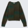 Space Dye V-Neck Knitted Sweater – Dark Green – Space Dye Space Dye V-Neck Knitted Sweater – Dark Green – Space Dye