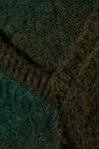 Space Dye V-Neck Knitted Sweater – Dark Green – Space Dye